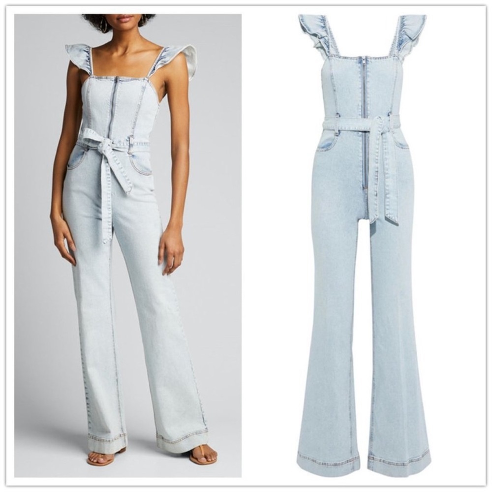 Alice + Olivia Gorgeous Flutter Sleeve Jumpsuit - Picture 2 of 10